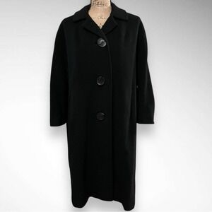 WOLF & DESSAUER Women's Vintage Black 100% Cashmere Coat‎ | EUC